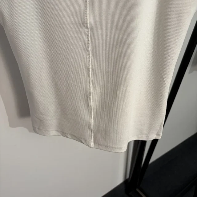 Unbranded Vests Ribbed sleeveless tank vest with chain charm neckline product detail image 7