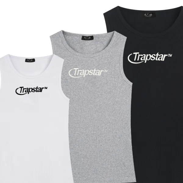 Trapstar Ribbed Tank Top Gray Vest-Top - 5