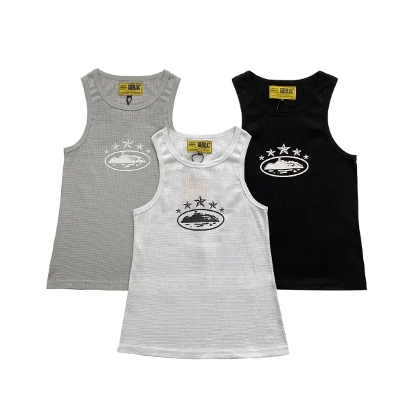 Trapstar Ribbed Tank Top Gray Vest-Top - 33