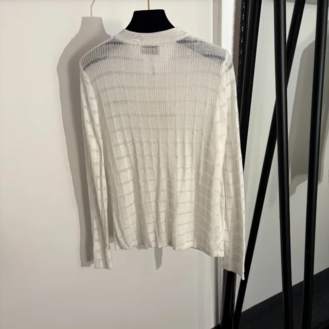 Miu Matching Sets Striped knit cardigan and camisole set product detail image 4
