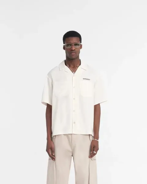 Represent Short-Sleeve Work Shirt Beige Shirt - 13