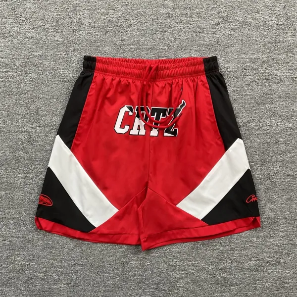 Corteiz CRTZ Graphic Panel Shorts Turquoise Pink Black - 7