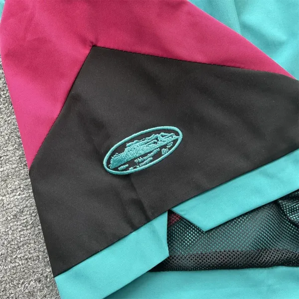 Corteiz CRTZ Graphic Panel Shorts Turquoise Pink Black - 14