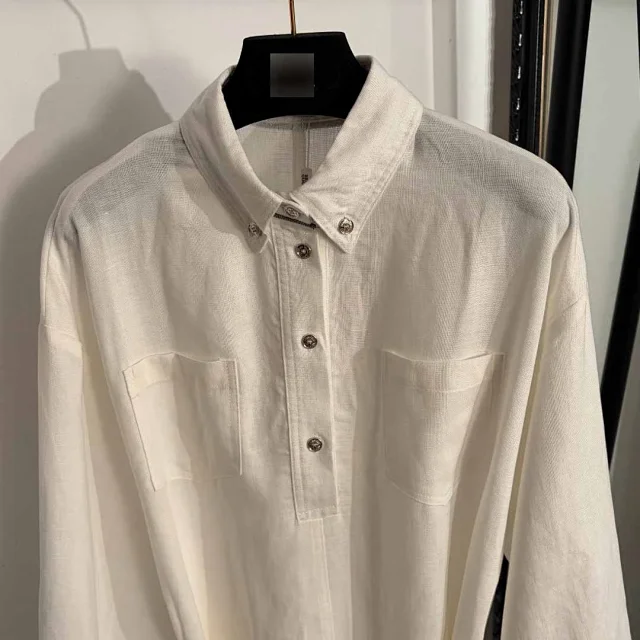 Unbranded Dresses Long-sleeve belted shirt dress with chest pockets product detail image 4