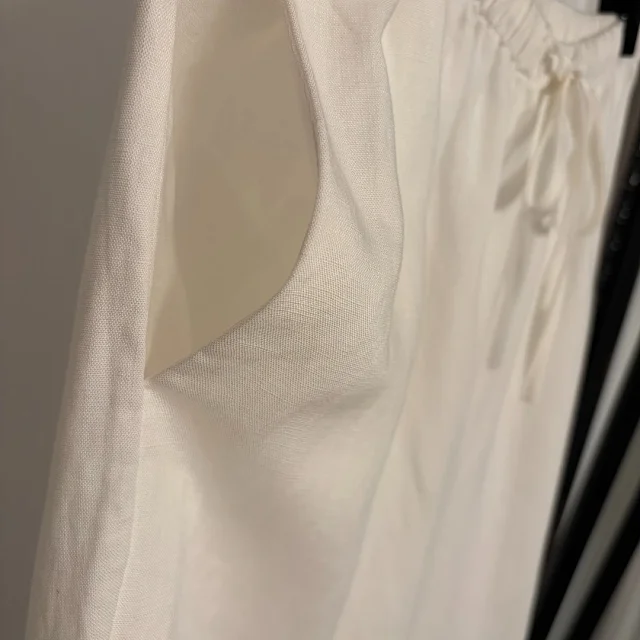 Unbranded Matching Sets Long-Sleeve Collared Shirt and Drawstring Wide-Leg Trousers Set with Beaded Front Panel product detail image 9