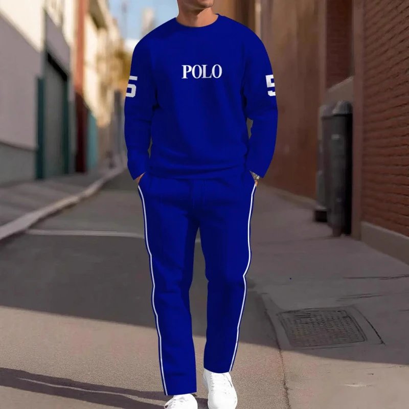 Unbranded Tracksuits Crewneck sweatshirt and striped trousers set image 2