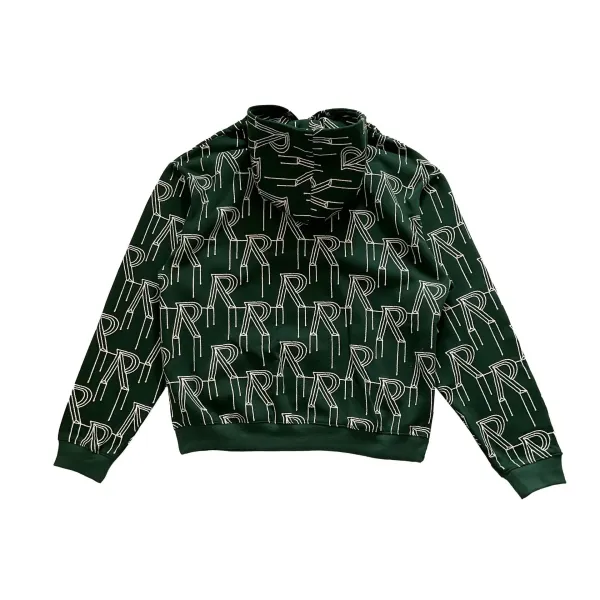 Philipp Plein PP Logo All-Over Print Hoodie Army Green - 10