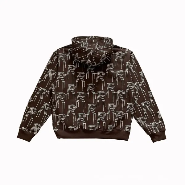 Philipp Plein PP Logo All-Over Print Hoodie Army Green - 12