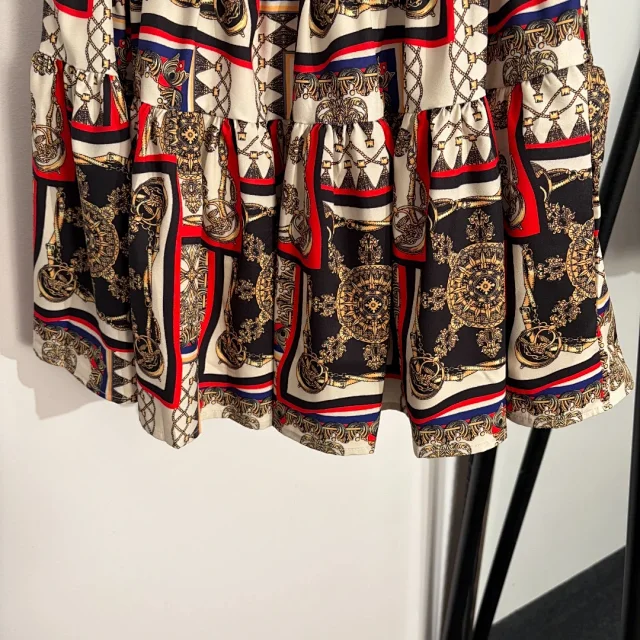 Unbranded Skirts Printed Tiered Mini Skirt product detail image 5