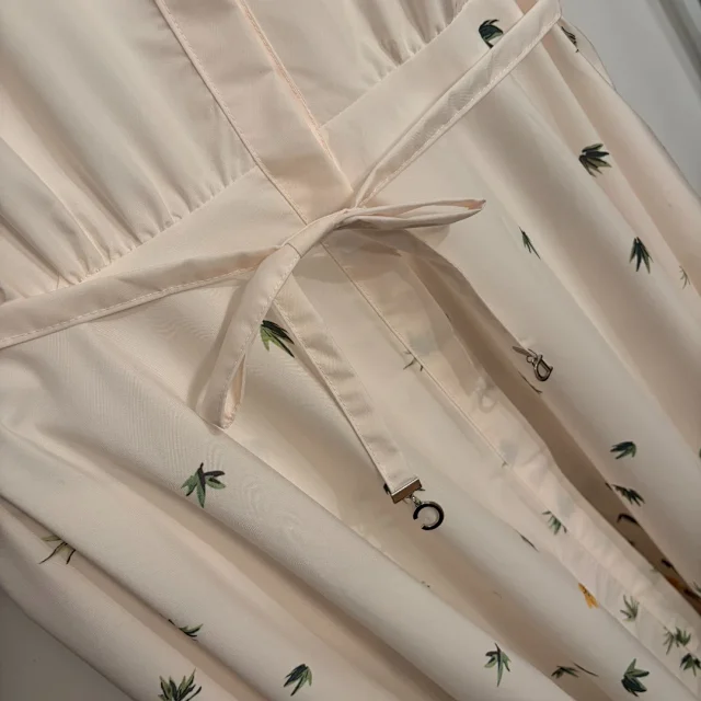 Unbranded Dresses Floral Print Tie-Waist Shirt Dress product detail image 6