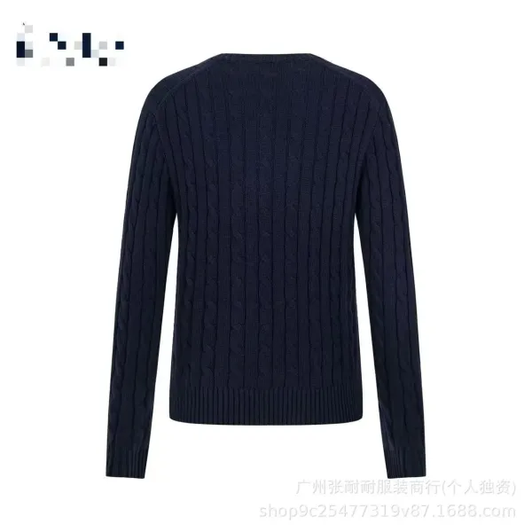 Polo Ralph Lauren Cable Knit V-Neck Sweater Beige - 4