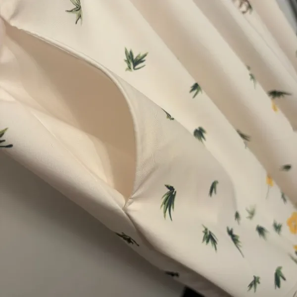 Design Floral Print Button-Up Shirt White Tops Shirt - 10