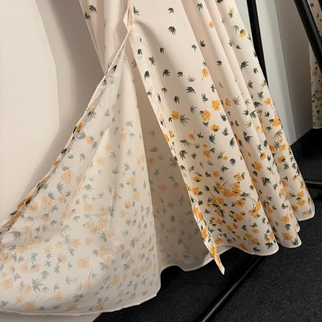 Unbranded Dresses Floral Print Tie-Waist Shirt Dress product detail image 9