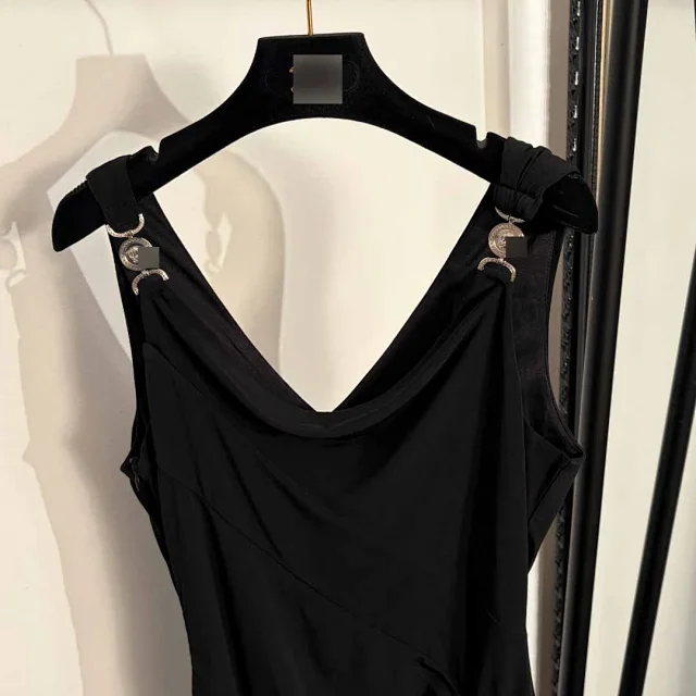 Unbranded Dresses Sleeveless draped maxi dress with ring hardware straps product detail image 4