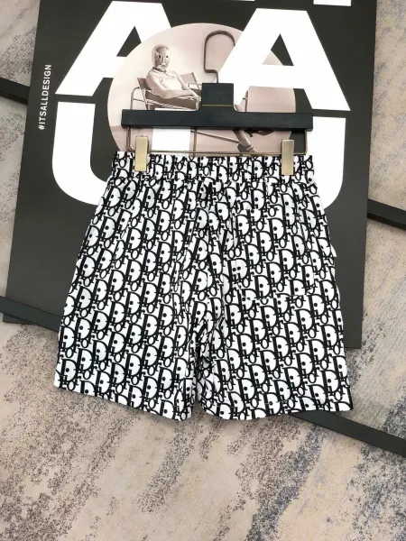 Dior Oblique Print Blue and White Shorts - 13