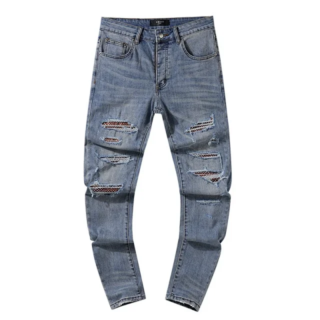 Amiri Jeans Distressed patchwork slim-fit product detail image 23