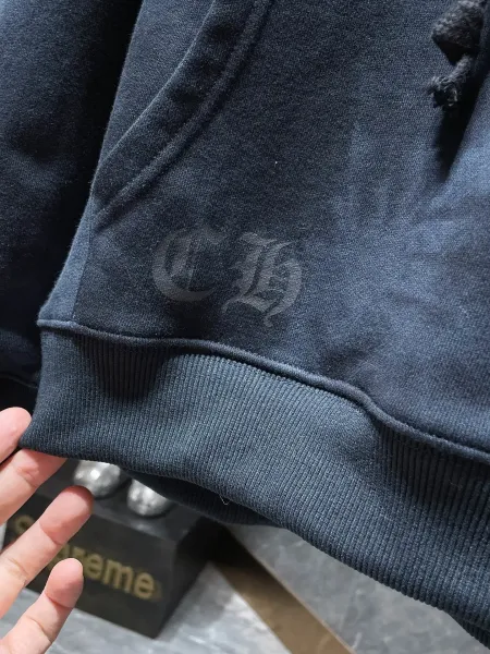 Chrome Hearts Tie-Dye Hoodie Navy - 6