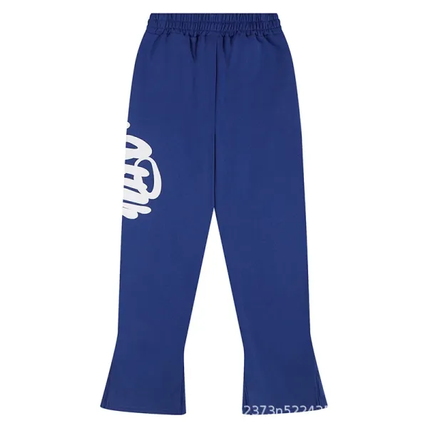 Design Graphic Sweatpants Green with Yellow Script Print - 37