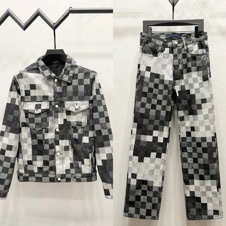 Louis Vuitton Matching Sets Monogram Denim Jacket and Jeans Set image 3
