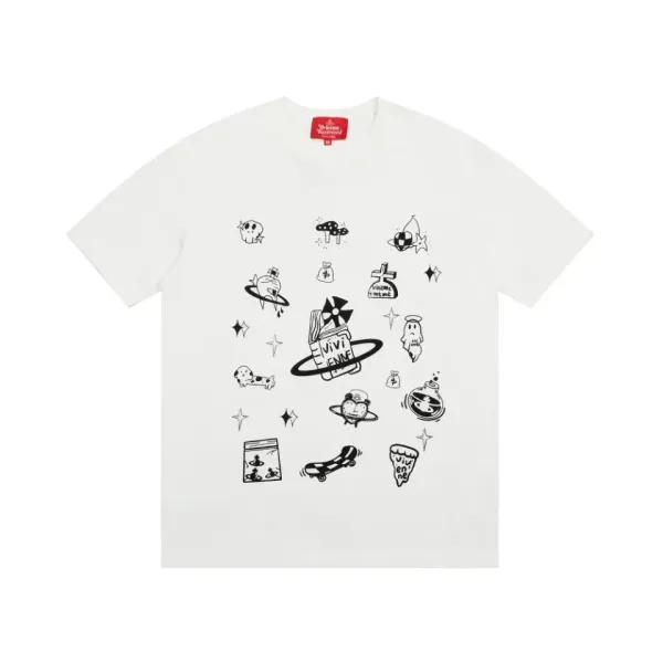 Vivienne Westwood Orb Embroidered White T-Shirt - 13
