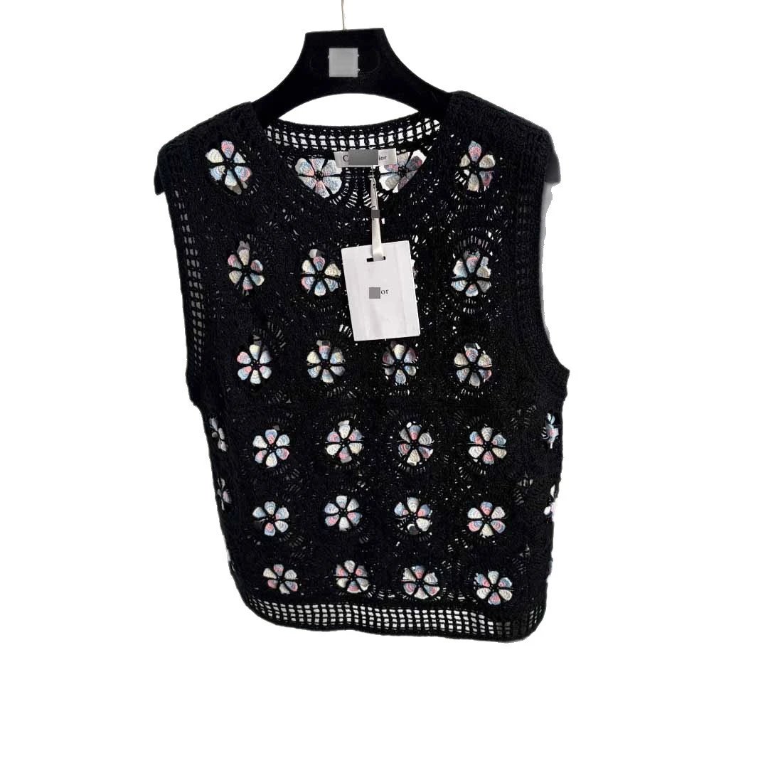 Dior Vests Floral Crochet Knit Vest image 5