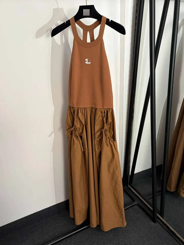 Unbranded Dresses Sleeveless Knit and Gathered Maxi Dress product detail image 2