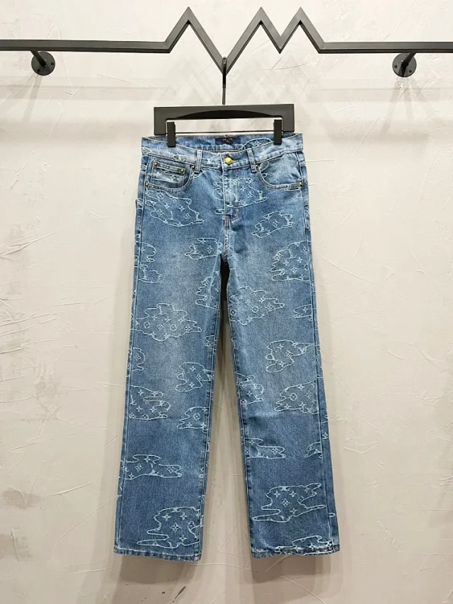 Louis Vuitton Matching Sets Monogram Denim Jacket and Jeans Set product detail image 5