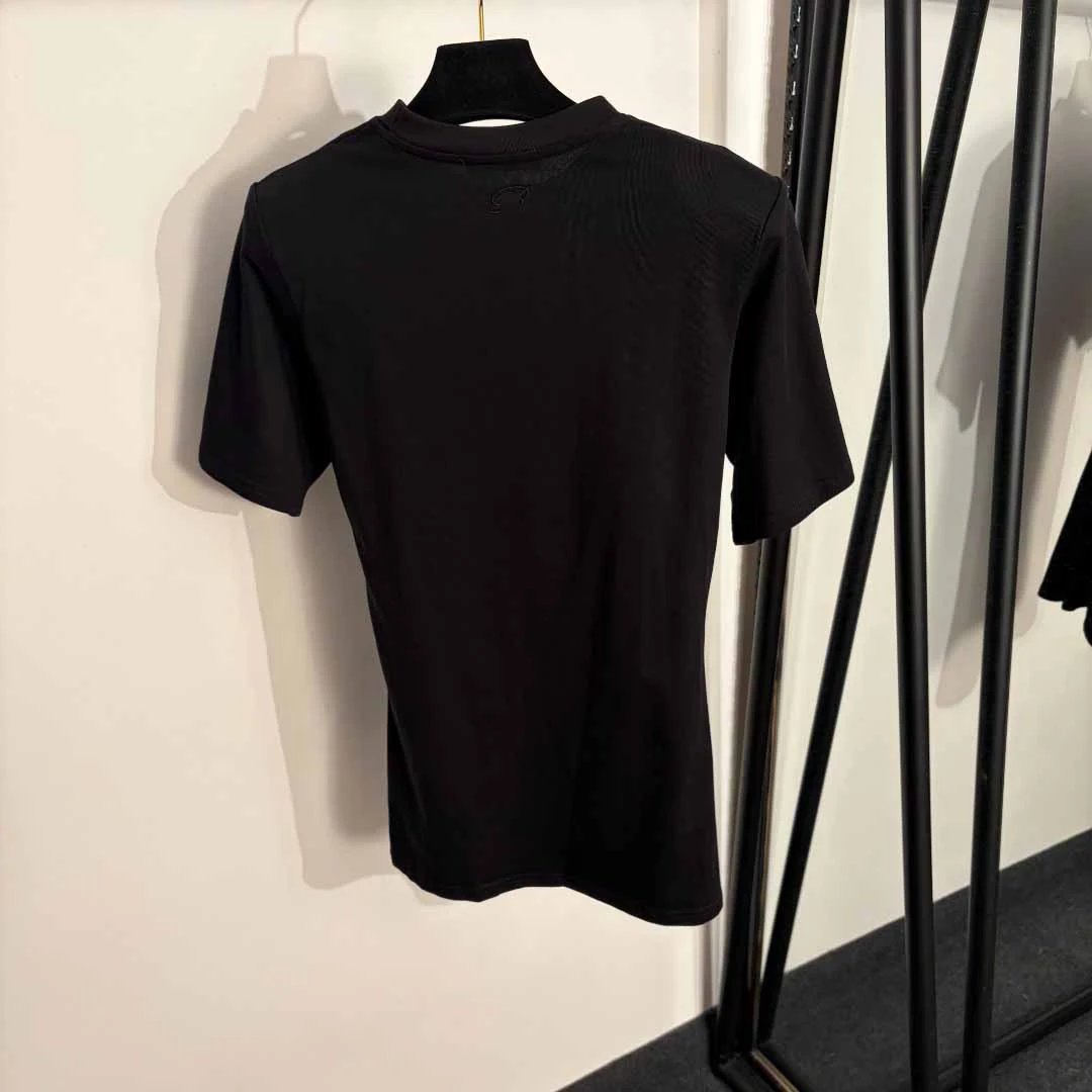 Unbranded T-Shirts Shark-pin gathered front short-sleeve T-shirt image 4