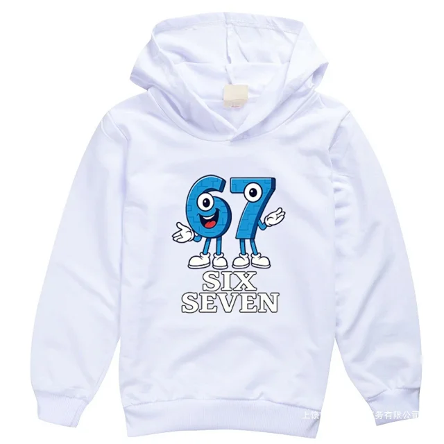 Unbranded Hoodies & Sweatshirts Children's hooded sweatshirt with Six Seven graphic print product detail image 7
