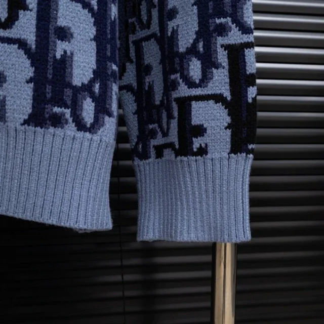 Dior Knitwear All-Over Monogram Crewneck Sweater product detail image 8