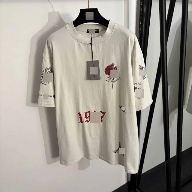 Balenciaga T-Shirts 1917 floral-print oversized short-sleeve T-shirt product detail image 2