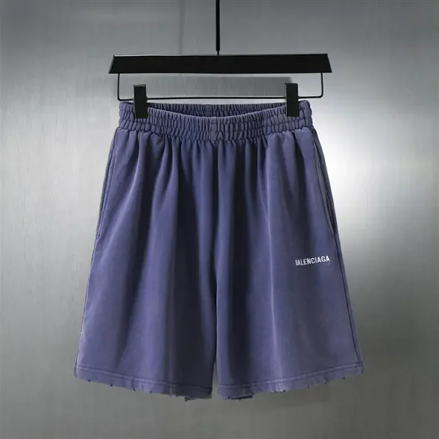 Balenciaga Shorts Layered elastic-waist with plaid waistband product detail image 5