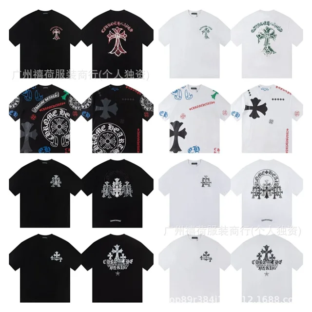 Chrome Hearts T-Shirts Short-Sleeve Cross Graphic T-Shirt product detail image 3