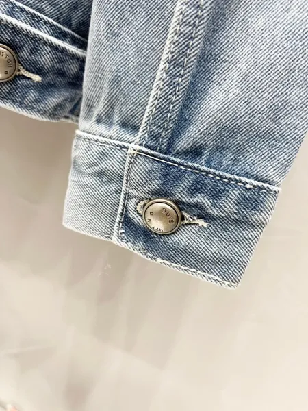 Design Checkerboard Washed Denim Jeans - 8