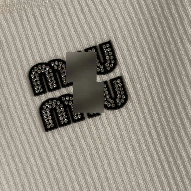 Miu Knitwear Ribbed Knit Bow-Shoulder Top product detail image 9