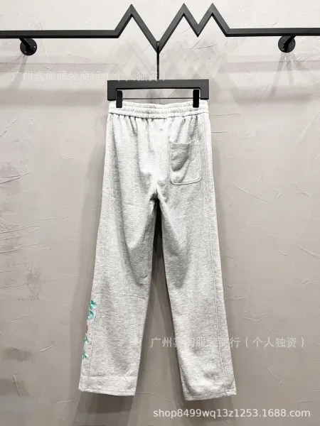 Design Sweatpants Light Gray Drawstring Waist Joggers - 6