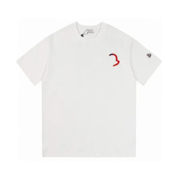 Moncler Logo Print White T-Shirt - 13