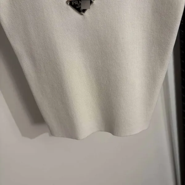 Prada Embellished Knit Camisole White Vest Top - 6