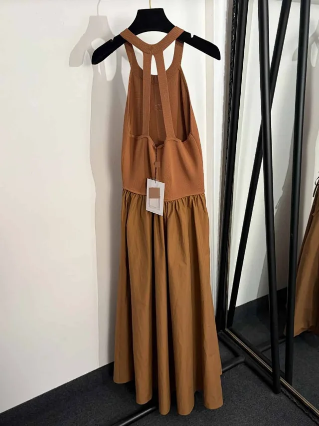 Unbranded Dresses Sleeveless Knit and Gathered Maxi Dress product detail image 3