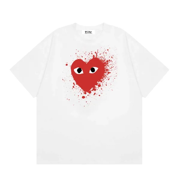 Comme des Garçons Play Heart Eyes Pink T-Shirt - 17