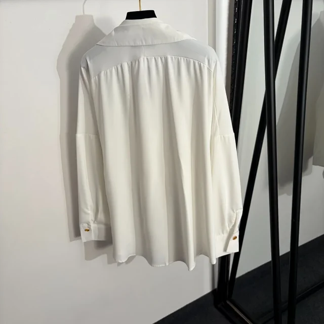 Unbranded Shirts Long-sleeve collared shirt with metal dove ornament product detail image 3