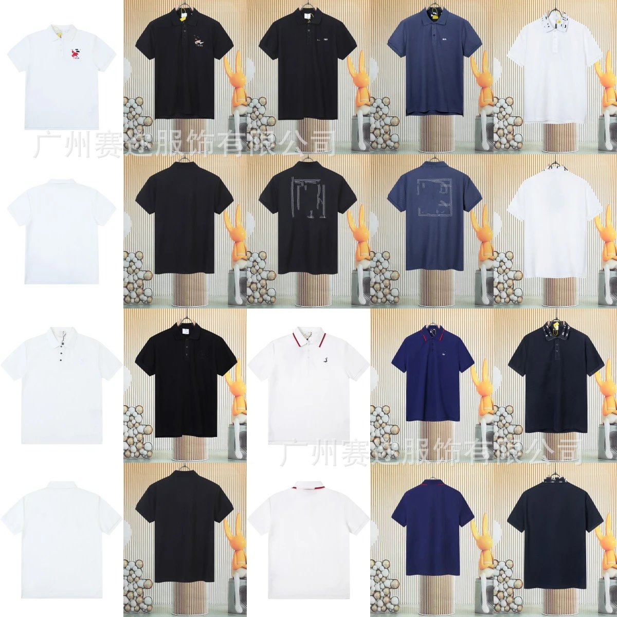 Unbranded Shirts Short-Sleeve Polo Shirt with Contrast Trim and Chest Pocket image 3