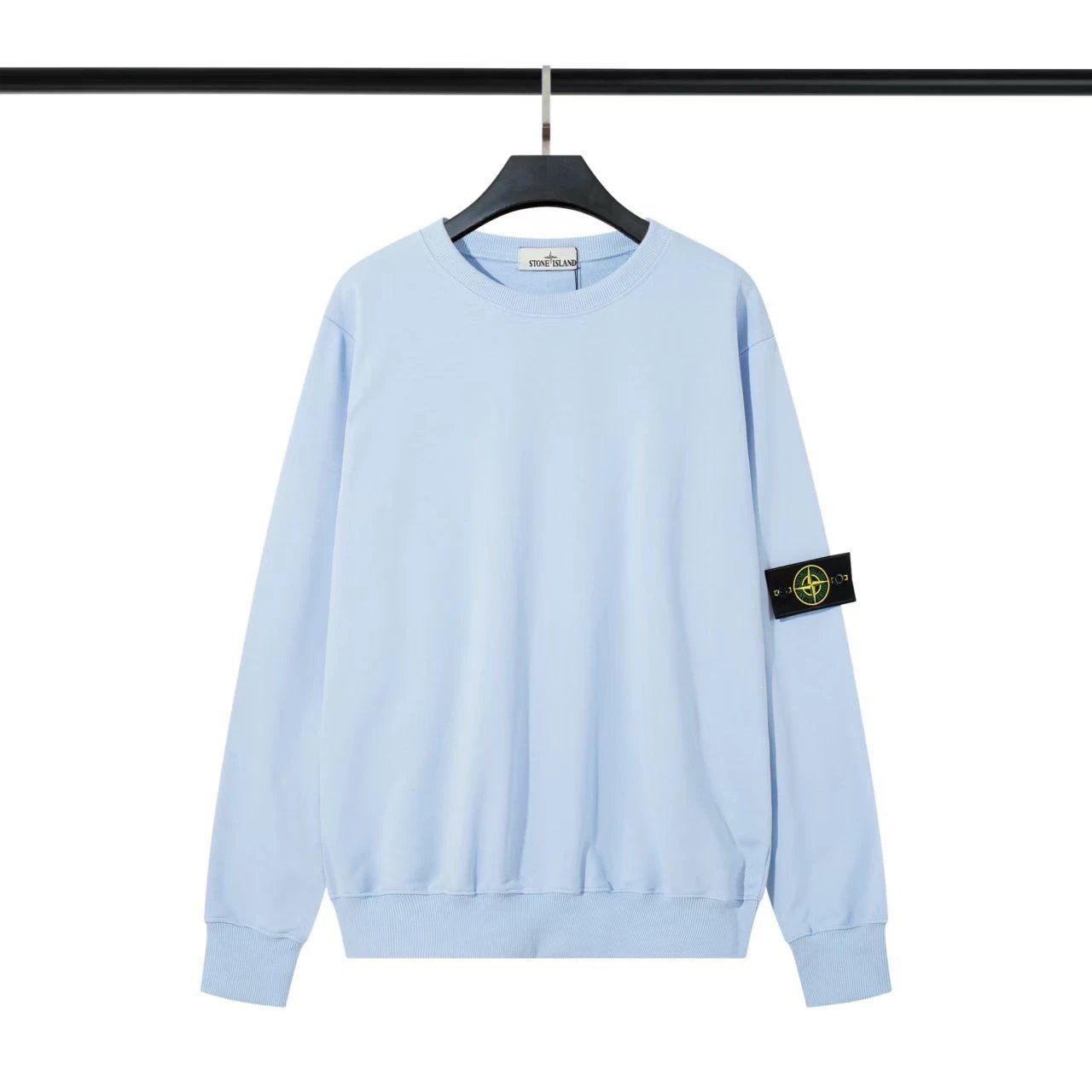 Stone Island Hoodies & Sweatshirts Crewneck Sweatshirt with Compass Badge — Sky blue
