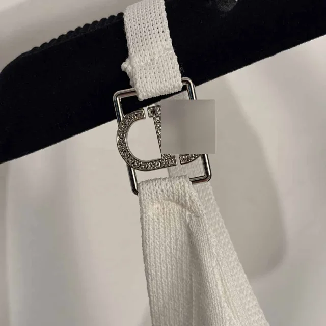 Dior Dresses Ribbed knit spaghetti-strap dress with bee embroidery product detail image 8