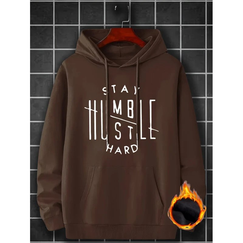 Unbranded Hoodies & Sweatshirts Stay Humble Hustle Hard Graphic Pullover Hoodie image 4