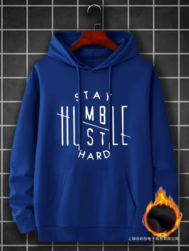 Unbranded Hoodies & Sweatshirts Stay Humble Hustle Hard Graphic Pullover Hoodie product detail image 1