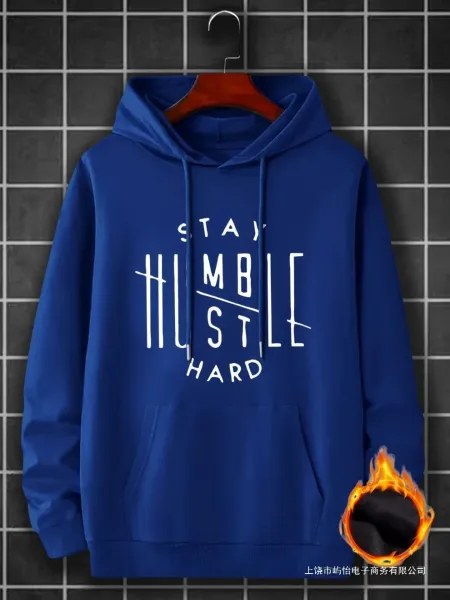 Design Stay Humble Hustle Hard Gray Hoodie - 2