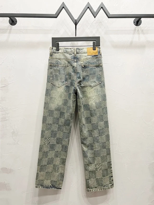 Unbranded Jeans Distressed monogram-pattern denim product detail image 14