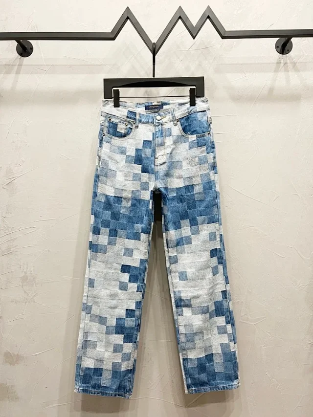 Louis Vuitton Matching Sets Monogram Denim Jacket and Jeans Set product detail image 21