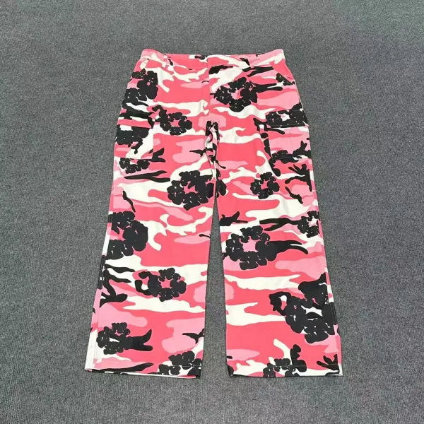 Design Camo Floral Print Cargo Pants Multicolor - 7
